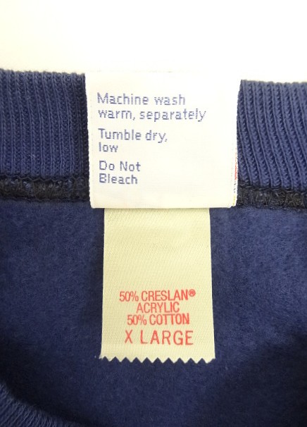 画像3: 80'S GEARING UP ラグランスリーブ クルーネック 半袖 スウェットシャツ ネイビー (DEADSTOCK)