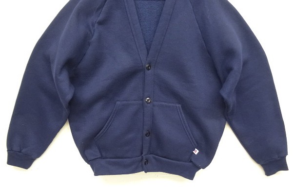 90s USA製 ラッセル スウェット カーディガン ジップアップ オールド L 古着 90年代 ラッセル Russell スウェット スナップカーディガン
