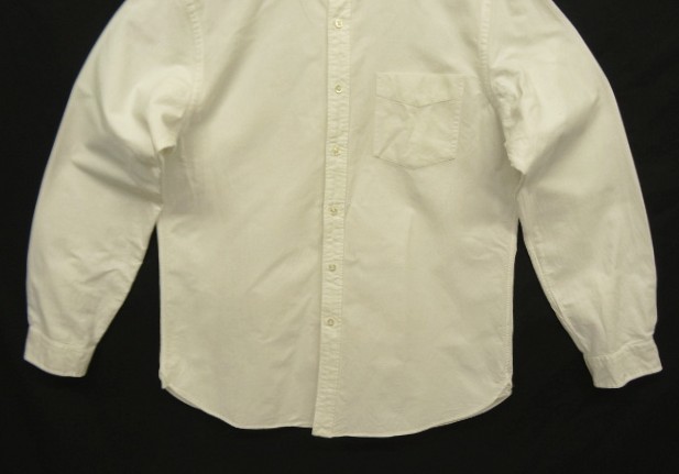 画像: RRL 耳付きオックスフォード マチ付き 三点留めボタンダウンシャツ ホワイト (USED)