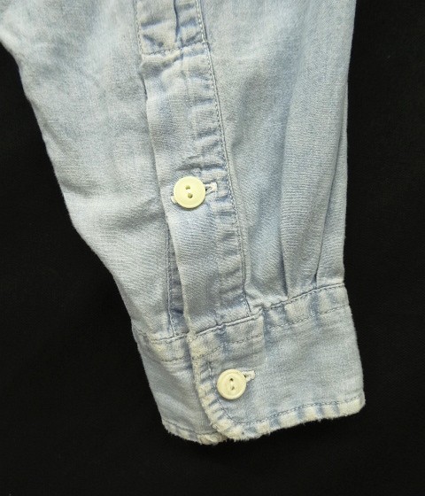 画像4: 90'S RRL 初期 三ツ星タグ 長袖 シャンブレーシャツ ブルー (VINTAGE)