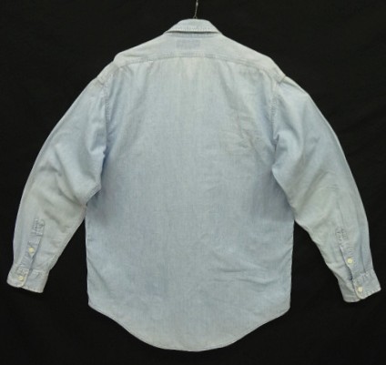 画像3: 90'S RRL 初期 三ツ星タグ 長袖 シャンブレーシャツ ブルー (VINTAGE)
