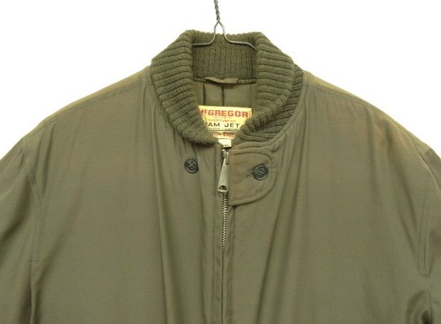 画像: 60'S McGREGOR "RAM JET" 裏地キルティング ファラオジャケット TALONアルミジップ オリーブ USA製 (VINTAGE)