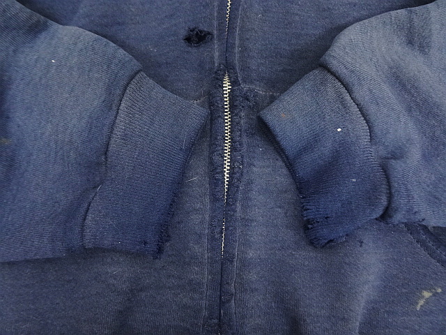 画像: 90'S CHEETAH フルジップ スウェットパーカー フェードネイビー アルミジップ USA製 (VINTAGE)