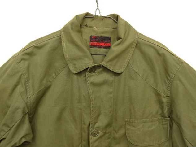 画像: 40'S MONTGOMERY WARD "WESTERN FIELD" ポプリン ハンティングジャケット オリーブ (VINTAGE)