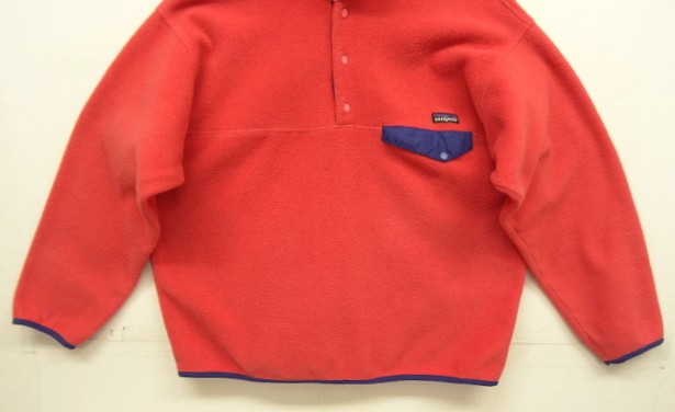 画像: 90'S PATAGONIA ”SYNCHILLA SNAP-T" 雪無しタグ シンチラ スナップT サーモンピンク ジャマイカ製 (VINTAGE)