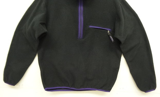 画像: 90'S PATAGONIA "STRETCH SYNCHILLA TOP" Rマーク旧ロゴ シンチラ ハーフジップ プルオーバー ブラック USA製 (VINTAGE)