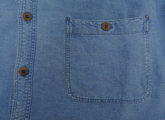 画像: 90'S PATAGONIA ヘンプ 長袖シャツ インディゴ 香港製 (VINTAGE)