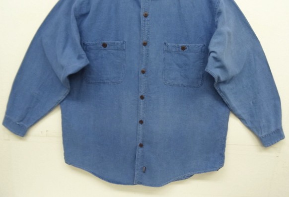 画像: 90'S PATAGONIA ヘンプ 長袖シャツ インディゴ 香港製 (VINTAGE)