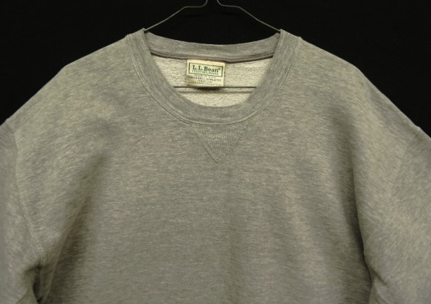 画像: 80'S LL Bean by RUSSELL ATHLETIC 前V＆脇ガゼット スウェットシャツ ヘザーグレー USA製 (VINTAGE)