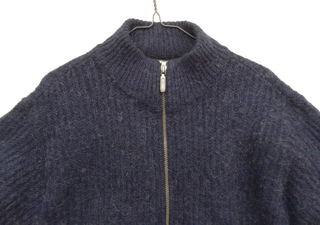 画像: 90'S LL Bean アルパカ混 ドライバーズニット ネイビー USA製 (VINTAGE)