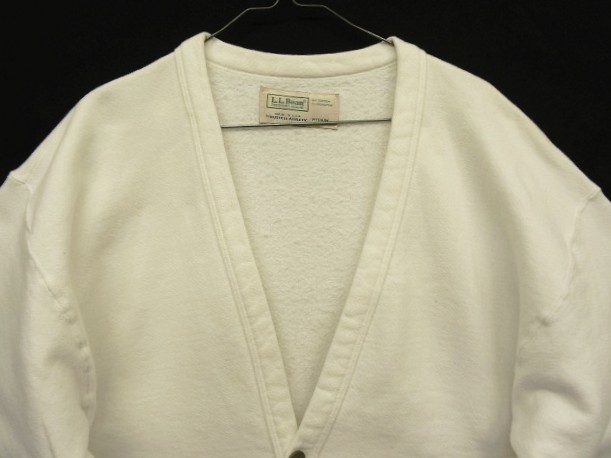 画像: 80'S LL Bean by RUSSELL ATHLETIC スウェットカーディガン ホワイト USA製 (VINTAGE)