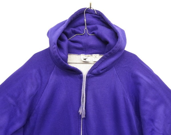 画像: 80'S MAC GREGOR 裏地サーマル フルジップ ダブルフェイス スウェットパーカー グレープ アルミジップ (VINTAGE)