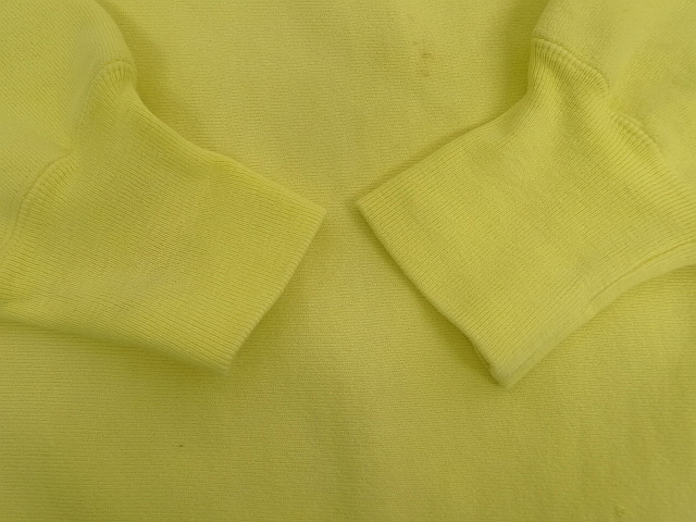 画像: 90'S CHAMPION 刺繍タグ リバースウィーブ 無地 レモンイエロー USA製 (VINTAGE)