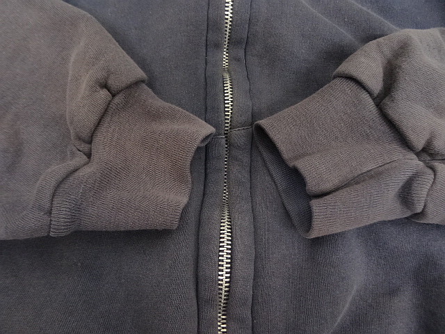 画像: 80'S UNKNOWN 裏地サーマル フルジップ ダブルフェイス スウェットパーカー フェードネイビー アルミジップ (VINTAGE)