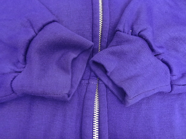 画像: 80'S MAC GREGOR 裏地サーマル フルジップ ダブルフェイス スウェットパーカー グレープ アルミジップ (VINTAGE)