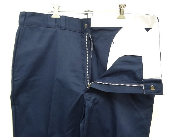 w36 ディッキーズ チビタグ アルミジップ ネイビー USA製 874 70s 70s USA製 Dickies874 ネイビー チノパン チビタグアルミジップ