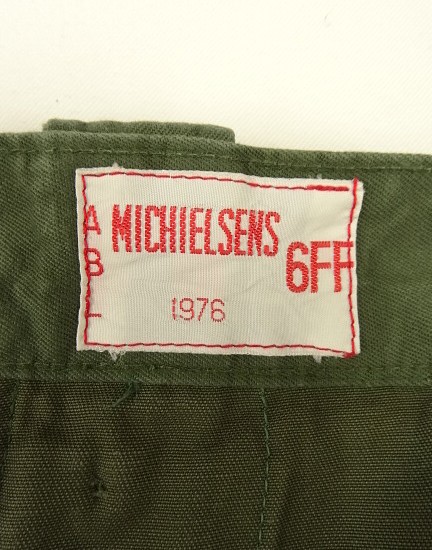 画像2: 70'S ベルギー軍 "左右非対称ポケット" プリーツ入り カーゴパンツ ミリタリーグリーン 6FF (VINTAGE)