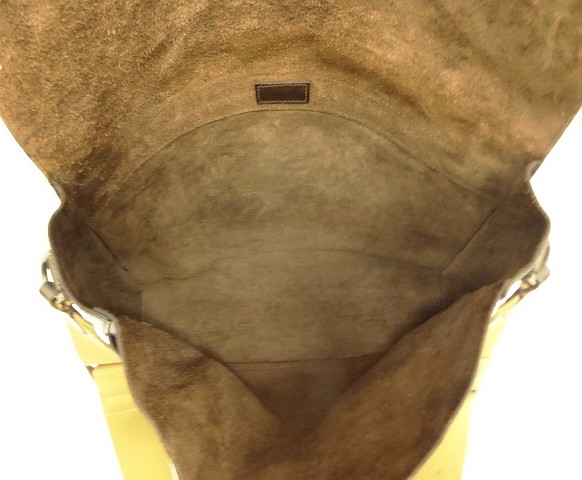 画像: MULBERRY レザー メッセンジャーバッグ ダークブラウン (USED)