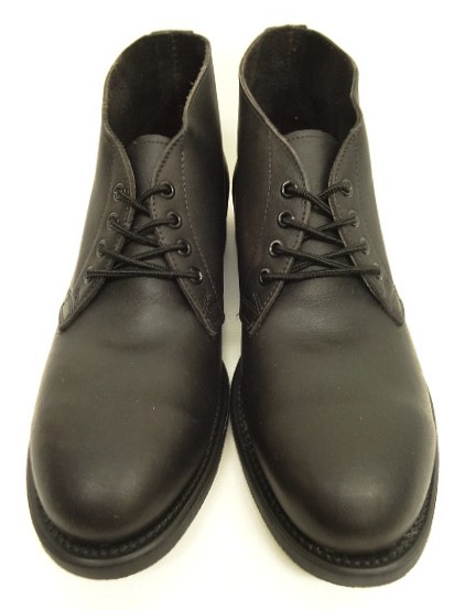 画像: 90'S アメリカ軍 US NAVY "CRADDOCK TERRY製" スチールトゥ レザー チャッカブーツ ブラック (DEADSTOCK)