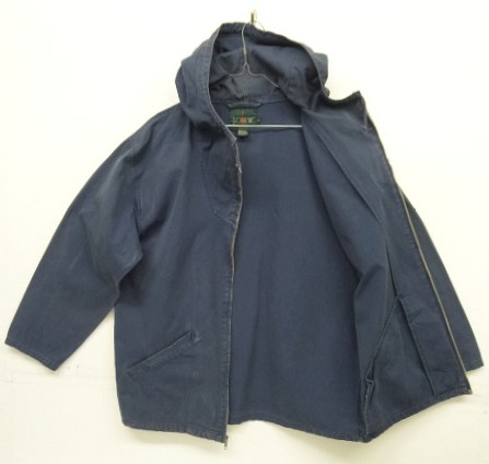 画像3: 90'S J.CREW 旧タグ キャンバス ジップパーカー ネイビー (VINTAGE)