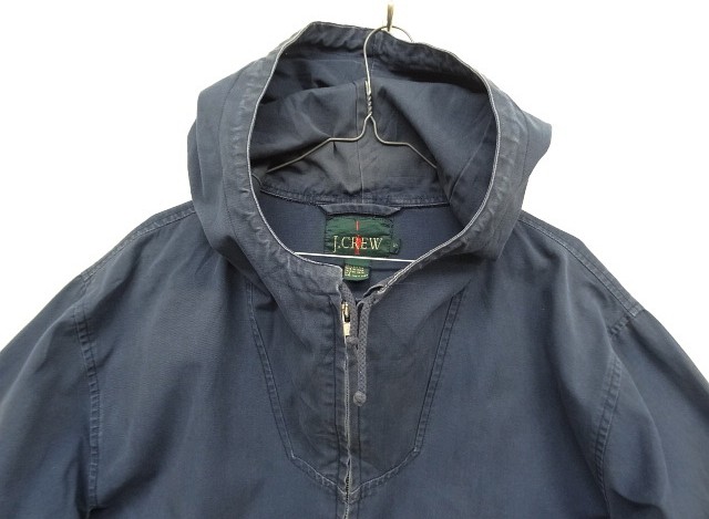 画像: 90'S J.CREW 旧タグ キャンバス ジップパーカー ネイビー (VINTAGE)