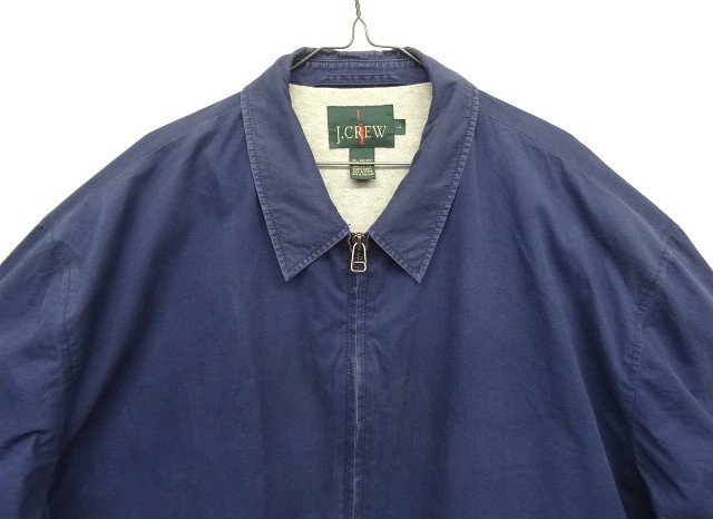画像: 90'S J.CREW 旧タグ 裏地スウェット ドリズラージャケット ネイビー (VINTAGE)