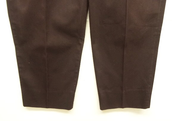 画像: 90'S J.CREW 旧タグ ツープリーツ チノパンツ ダークブラウン USA製 (VINTAGE)