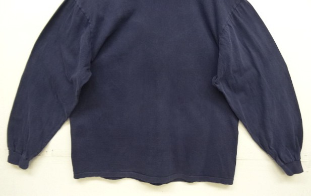 画像: 90'S J.CREW 旧タグ シングルステッチ 長袖 Tシャツ ネイビー (VINTAGE)