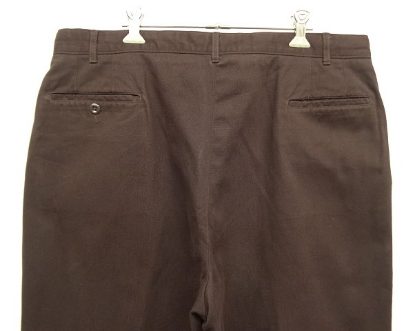 画像: 90'S J.CREW 旧タグ ツープリーツ チノパンツ ダークブラウン USA製 (VINTAGE)
