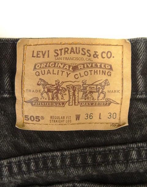 画像4: 90'S LEVIS 505 デニム ブラック USA製 W36L30 (VINTAGE)