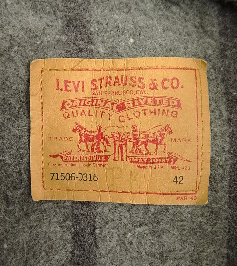 画像2: 90'S LEVIS "71506" スモールe 4thモデル 裏地ブランケット デニムジャケット インディゴ 42 USA製 (VINTAGE)