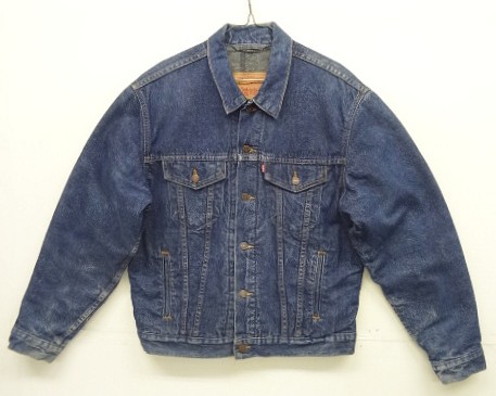 画像1: 90'S LEVIS "71506" スモールe 4thモデル 裏地ブランケット デニムジャケット インディゴ 42 USA製 (VINTAGE)