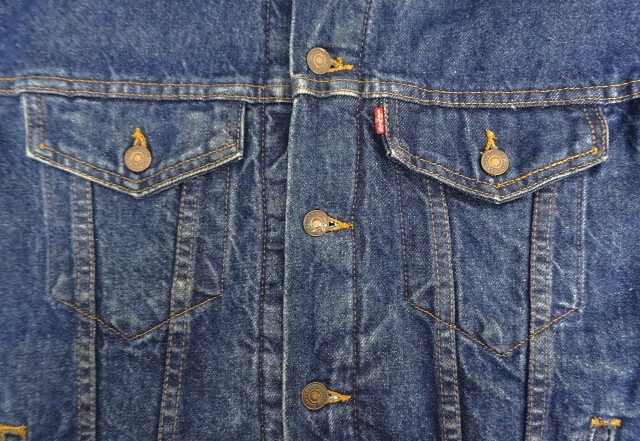 画像: 90'S LEVIS "71506" スモールe 4thモデル 裏地ブランケット デニムジャケット インディゴ 42 USA製 (VINTAGE)