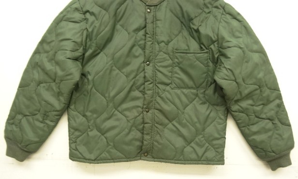 画像: 80'S アメリカ軍 USAF "CWU-9/P" キルティング ライナージャケット セージグリーン L (VINTAGE) 