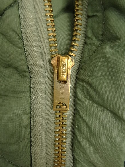 画像4: 80'S アメリカ軍 USAF "CWU-9/P" キルティング ライナージャケット セージグリーン L (VINTAGE) 