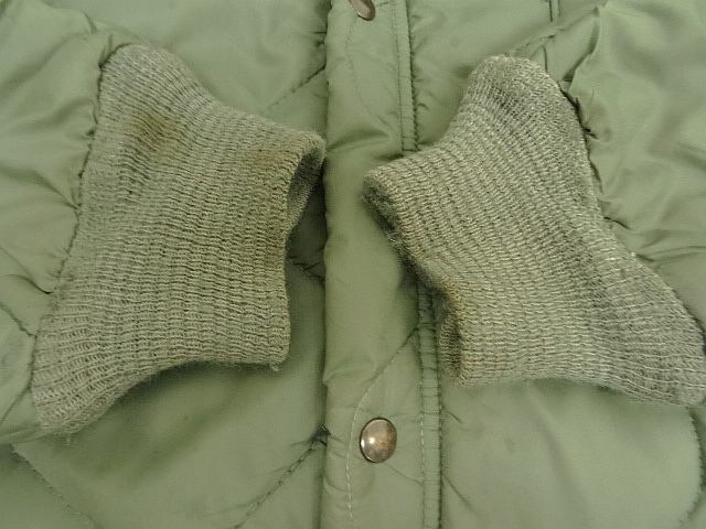 画像: 80'S アメリカ軍 USAF "CWU-9/P" キルティング ライナージャケット セージグリーン L (VINTAGE) 