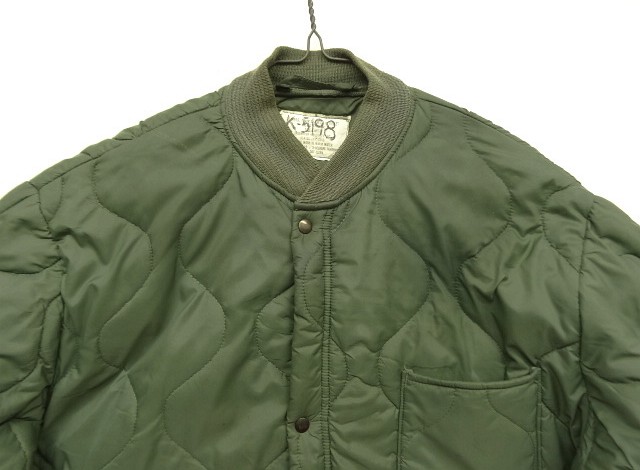 画像: 80'S アメリカ軍 USAF "CWU-9/P" キルティング ライナージャケット セージグリーン L (VINTAGE) 