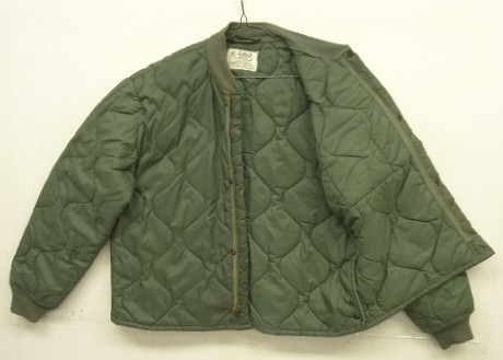 画像3: 80'S アメリカ軍 USAF "CWU-9/P" キルティング ライナージャケット セージグリーン L (VINTAGE) 