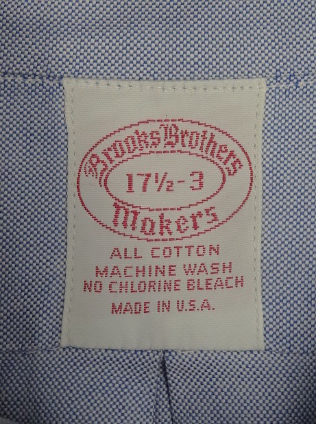 画像2: 80'S BROOKS BROTHERS "MAKERS" オックスフォード BDシャツ ブルー USA製 (VINTAGE)