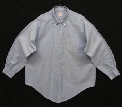 画像1: 80'S BROOKS BROTHERS "MAKERS" オックスフォード BDシャツ ブルー USA製 (VINTAGE)