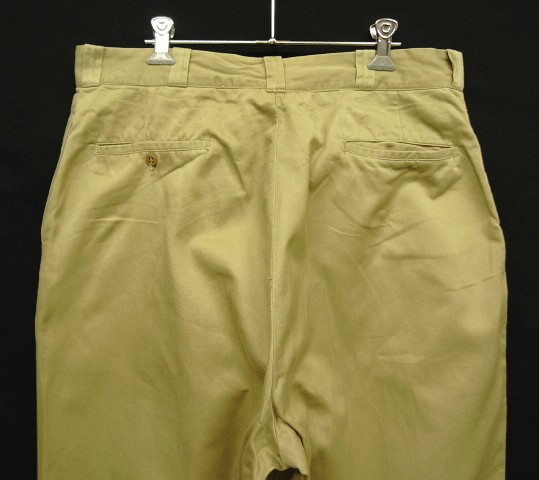画像: 60'S アメリカ軍 US ARMY コットン100% チノパンツ W38L33 RAPID製アルミジップ (VINTAGE)