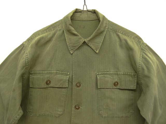 画像: 40'S アメリカ軍 US ARMY "M47" ヘリンボーンツイル ユーティリティシャツ (VINTAGE)