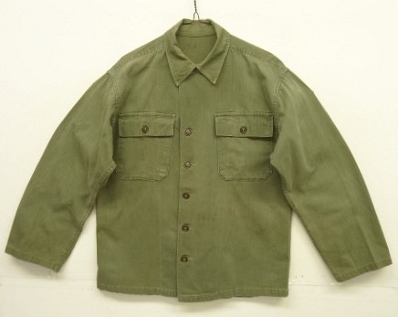 画像1: 40'S アメリカ軍 US ARMY "M47" ヘリンボーンツイル ユーティリティシャツ (VINTAGE)