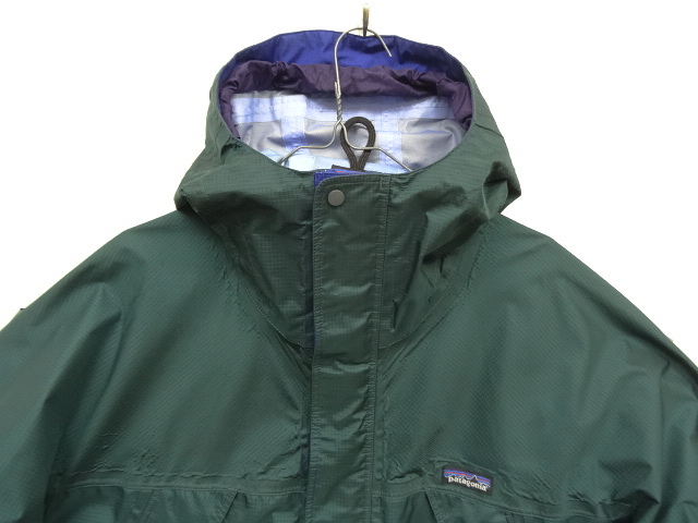 画像: 90'S PATAGONIA "SUPER PLUMA JACKET" リップストップ ナイロンジャケット ダークグリーン/ブルー (VINTAGE)