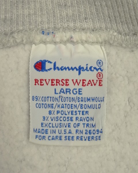 画像2: 90'S CHAMPION "VAIL COLORADO" 刺繍タグ リバースウィーブ グレー USA製 (VINTAGE)