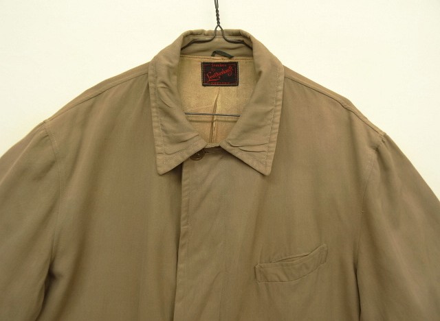 画像: 40'S SPORTOGS by LEATHERKRAFT レーヨンギャバジン ドリズラージャケット ダークベージュ (VINTAGE)
