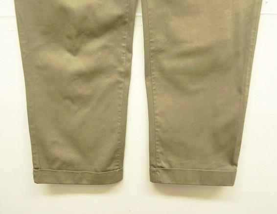 画像: 60'S McNAIR'S "STEVENS TWIST TWILL" ボタンフライ コットン100% チノパンツ カーキ (VINTAGE)
