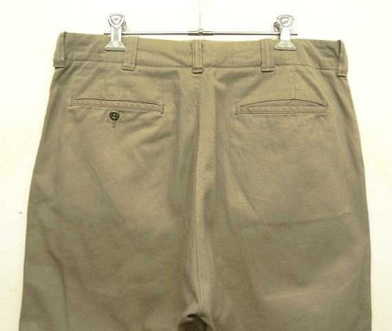 画像: 60'S McNAIR'S "STEVENS TWIST TWILL" ボタンフライ コットン100% チノパンツ カーキ (VINTAGE)