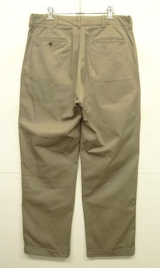 画像5: 60'S McNAIR'S "STEVENS TWIST TWILL" ボタンフライ コットン100% チノパンツ カーキ (VINTAGE)