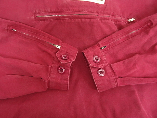 画像: 90'S J.CREW 旧タグ コットン カラーブロック アノラックパーカー ホワイト/バーガンディ (VINTAGE)